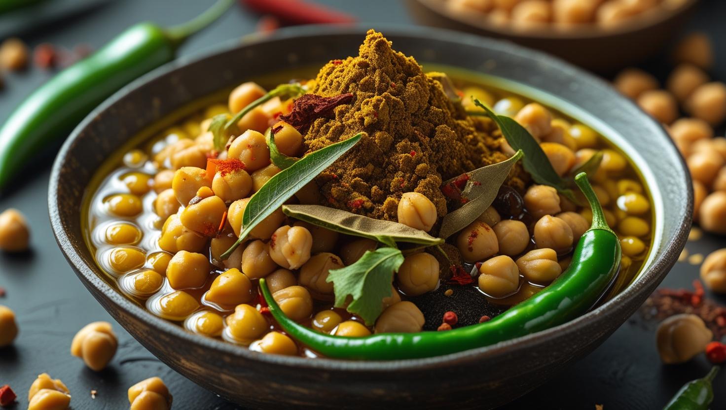 need image of Chana Achar Pickle with having all pickle ingredients and green chilli